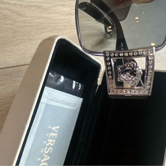 Versace Black and Silver Sunglasses main image 4